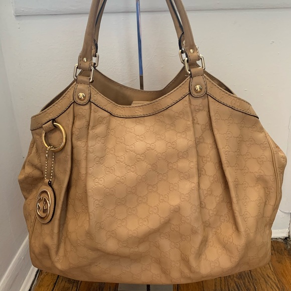 Gucci Signature Monogram Leather Satchel - Picture 2 of 7